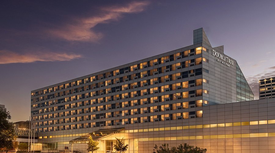 The DoubleTree Hotel during the night